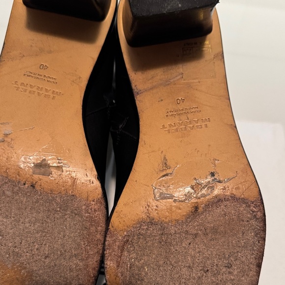 Isabel Marant Calf Leather Daily B Black Ankle Booties 40 (26cm long) - Picture 9 of 14